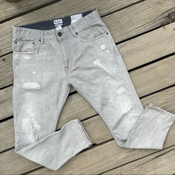 Jack and Jones | Jeans | Jack And Jones Royal Denim Division Mens Grey  Distressed Jeans Size 32 | Poshmark